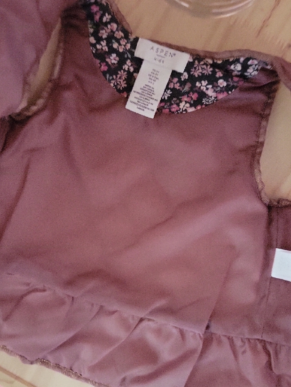 Aspen Quilted Mauve Toddler Vest - Picture 8 of 10